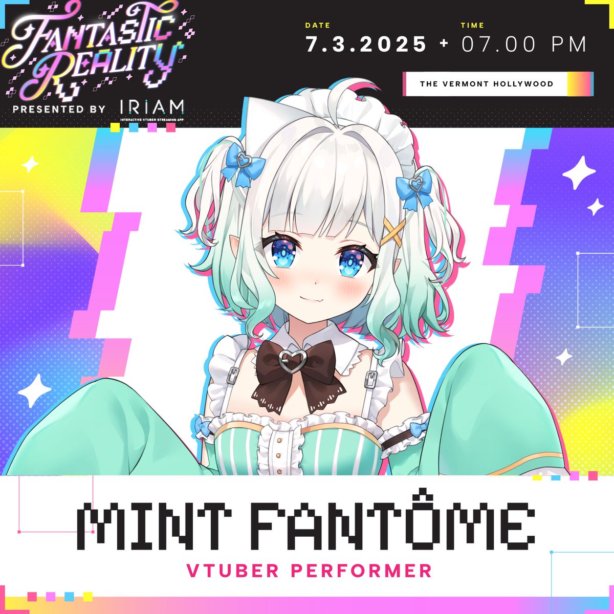 👻ANNOUNCEMENT!!!👻 
In about a month I'll be performing in HOLLYWOOD? IN 3D??!
Super excited to be a guest at Fantastic Reality presented by IRIAM! 
I’ve been working hard with my dances.. Come see if it paid off??💦 
If you’re in the area for AX, I hope you can come see me and