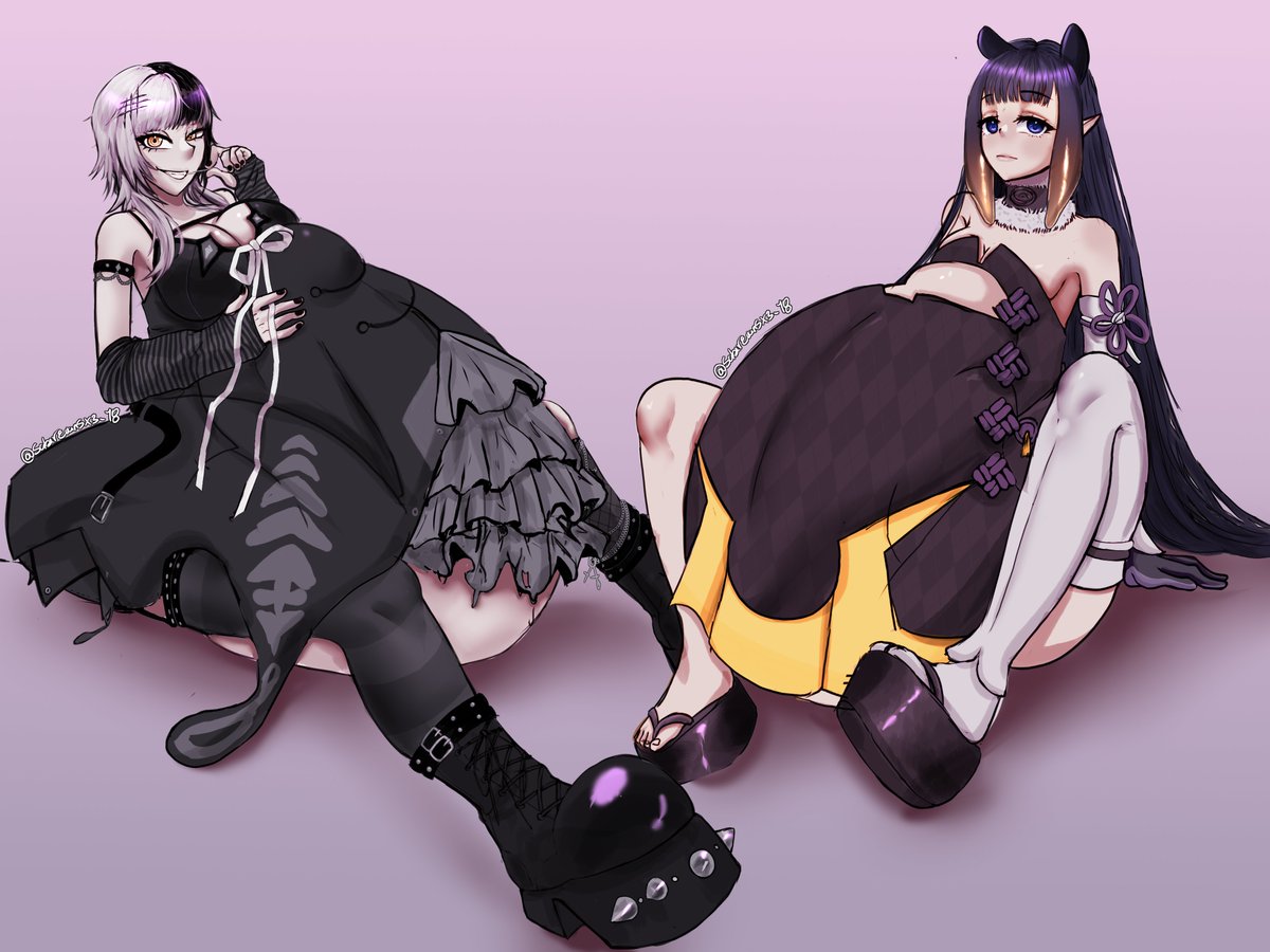 Priestess and Archiver are enjoying each other's company while resting off their meals. You walk in on the two preds whom currently have an unwelcoming presence. They've spotted their next meal. Hungry &amp; Annoyed Pred #vore 

Tyty for the art!
Artist: aryion.com/g4/user/SaberE…