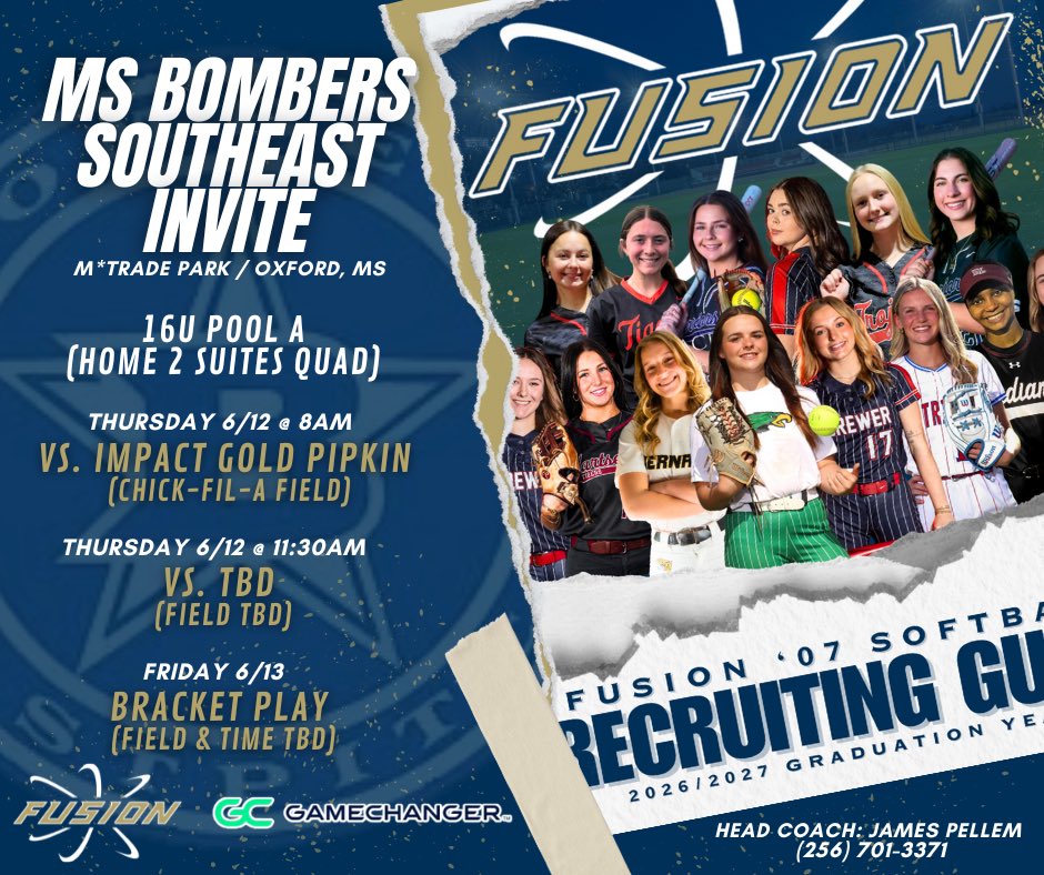 Looking forward to playing some great competition at the Bombers Southeast Invite this coming week and weekend! Safe travels to everyone! Coaches, come check us out. #SEI2025