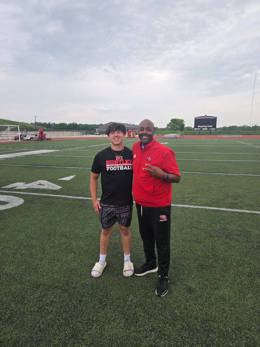 Thank you <a href="/Coach_Gus/">Kenny-Ray Augustus</a> and <a href="/DU_Football/">Davenport Football</a> for having me at camp yesterday! I had a great time learning and competing! <a href="/HuntleyFB/">Huntley Red Raider Football</a> <a href="/PrepRedzoneIL/">Prep Redzone Illinois</a>