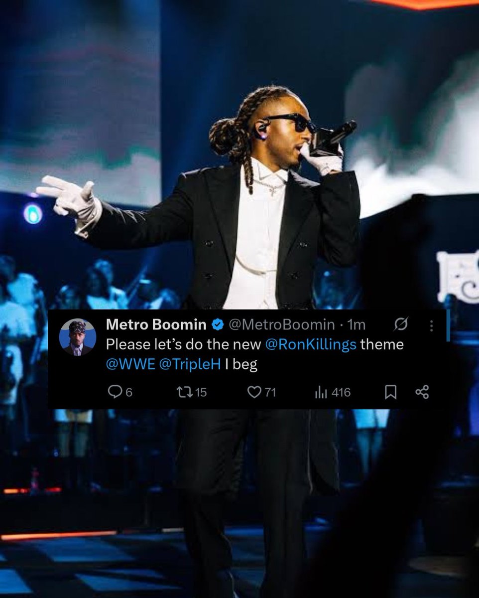 🚨| Metro Boomin wants to compose R-Truth’s (Ron Killings) new entrance theme song.

“Please let me do the new Ron Killings theme, WWE. I beg.”

WE NEED METRO 🙏