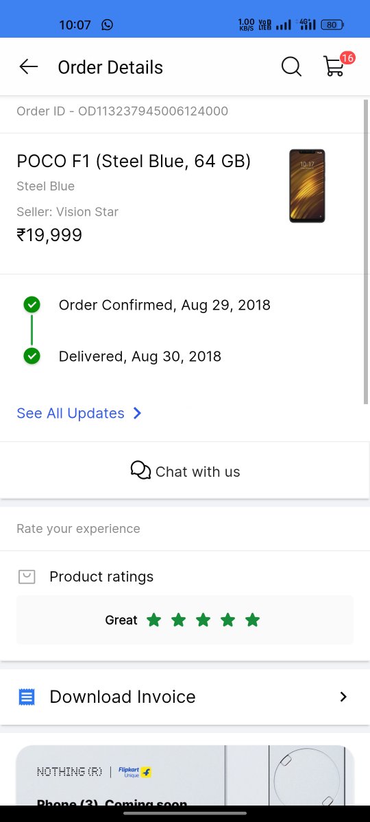Gk3158's tweet photo. @IndiaPOCO Yes i did in the first sale itself. #poco https://t.co/ihanKiywKB