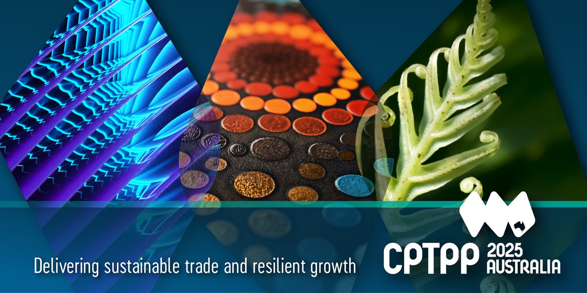 DFAT_TradeTalk's tweet image. As 2025 CPTPP Chair, Australia has welcomed CPTPP officials to Brisbane this week. Under the theme Delivering Sustainable Trade and Resilient Growth, discussions will focus on boosting trade, streamlining processes, and promoting inclusive, sustainable outcomes for all members.…