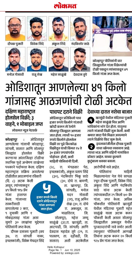 #कोल्हापूर_पोलीस 
#उत्कृष्ट_कामगिरी
