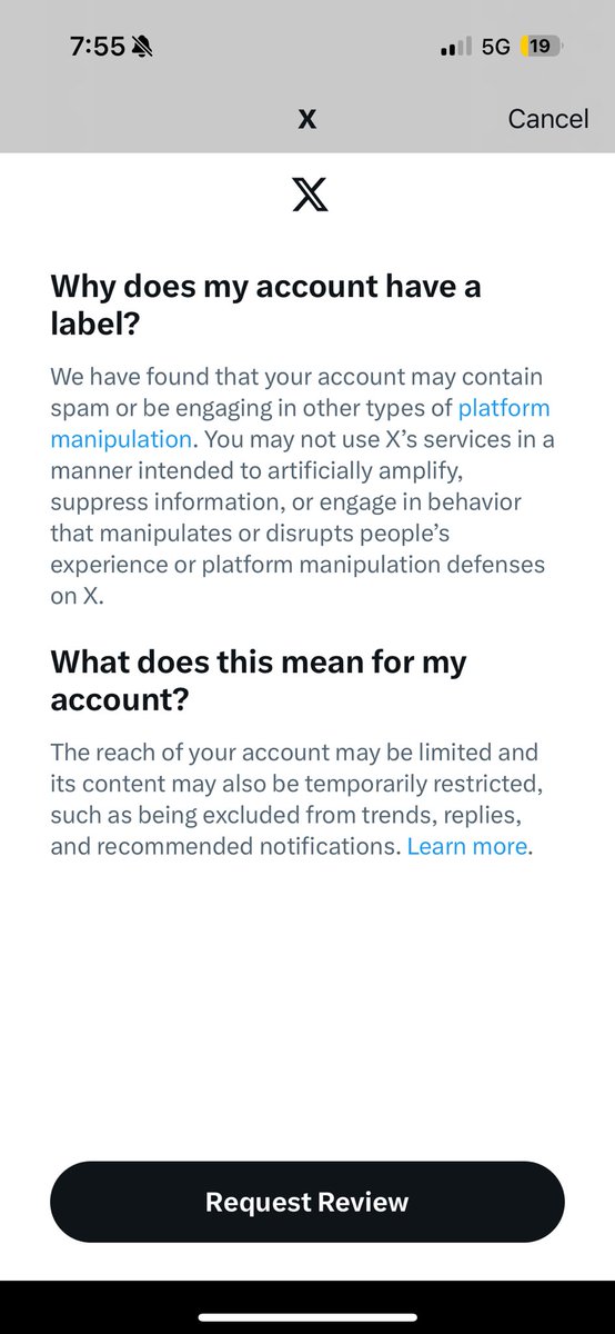 RealChadEros's tweet image. What the heck! I’m barely even using my account! My last post asked a user why she’s announcing an unfollow due to someone criticizing Pfizer. Then I had to prove I’m not a robot. Then I get a message about my account having a flag for spamming misinformation? @CricketsMatter