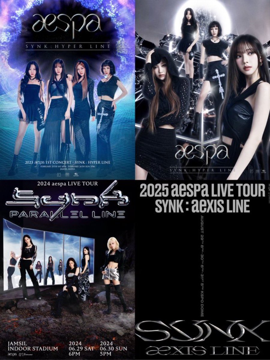 1° turnê: SYNK : HYPER LINE 2° turnê: SYNK : PARALLEL LINE 3