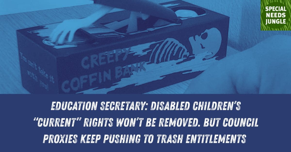 Special Needs Jungle (@spcialndsjungle) on Twitter photo NEW POST: Education Secretary Bridget Phillipson tells parents their #disabled children’s “current” rights won’t be removed. But council proxies keep pushing to trash SEND legal entitlements. <a href="/TaniaLT/">Tania Tirraoro FRSA - Special Needs Jungle</a> and team have a few words: specialneedsjungle.com/education-secr… #SEND NEW POST: Education Secretary Bridget Phillipson tells parents their #disabled children’s “current” rights won’t be removed. But council proxies keep pushing to trash SEND legal entitlements. <a href="/TaniaLT/">Tania Tirraoro FRSA - Special Needs Jungle</a> and team have a few words: specialneedsjungle.com/education-secr… #SEND