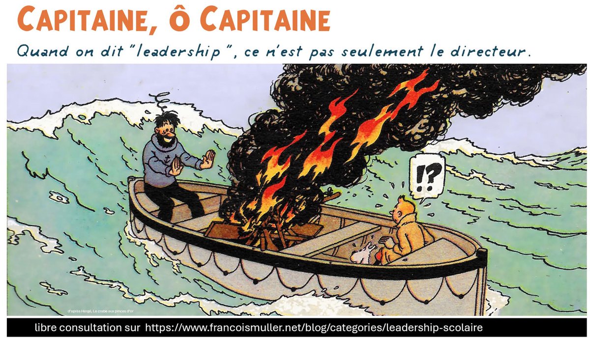 Partager des rôles et des responsabilités,  coordonner un projet, analyser les résultats; autant de compétences utiles et nécessaires en établissement, et non réductibles au seul statut de chef; le #Leadership scolaire, c'est  une relation.  francoismuller.net/blog/categorie… #eduinov