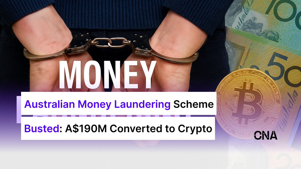 A money laundering scheme in South-East Queensland that saw A$190M transferred to cryptocurrency has been uncovered by a multi-agency taskforce. 🚨

Read the full story 👉 bit.ly/4mW87fK

#crypto #cryptonews #cryptonewstoday #cryptoaustralia