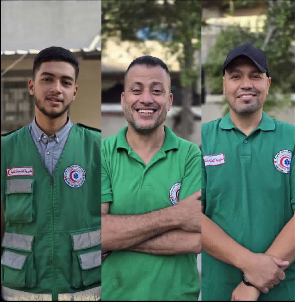 IsraHell killed them tonight!Was with them,our colleague,the courageous and promising young Journalist, @moamen_abualouf In one night,one strike, in a mission to rescue civilians trapped in the rubble,IsraHell committed a new war crime and killed 3 ambulance men and a journalist