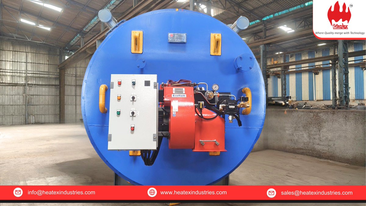 heatex_industry's tweet image. 🚢 Ready for Export | Heatex Industries 🌍
A Horizontal NG/HSD Fired Thermic Fluid Heater is set for export to the Middle East.

🔹Model: Horizontal
🔹Fuel: NG / HSD
🔹Capacity: 20 Lacs Kcal/hr
🔹Designed for 300°C operation

#exportupdate #thermicfluidheater #industrialheating