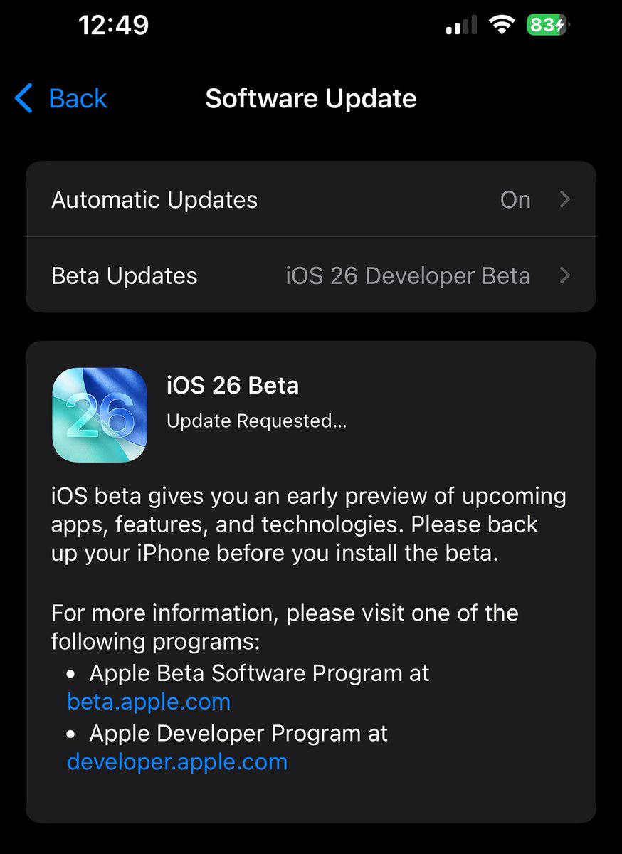 yuvrajsingh1607's tweet image. iOS 26 Developer Beta on iPhone 15
#WWDC25 #iOS26 #iOS26Beta1