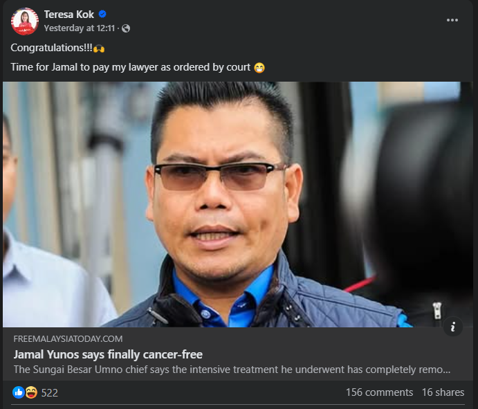 Hidup pun susah, mati pun susah. Hutang tak boleh lari. 
But seriously, I'm amazed he beat stage 4 cancer. I would like to know how he did it. I really thought his time was up.