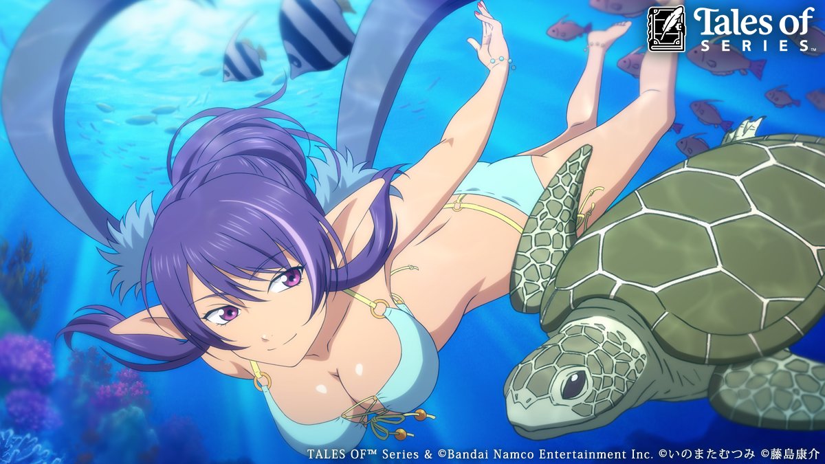 「バウルと空を翔けるのも好きだけれど、こうして海を感じるのも素敵ね。」

#海の日 🌊🐟
#テイルズ #ジュディス