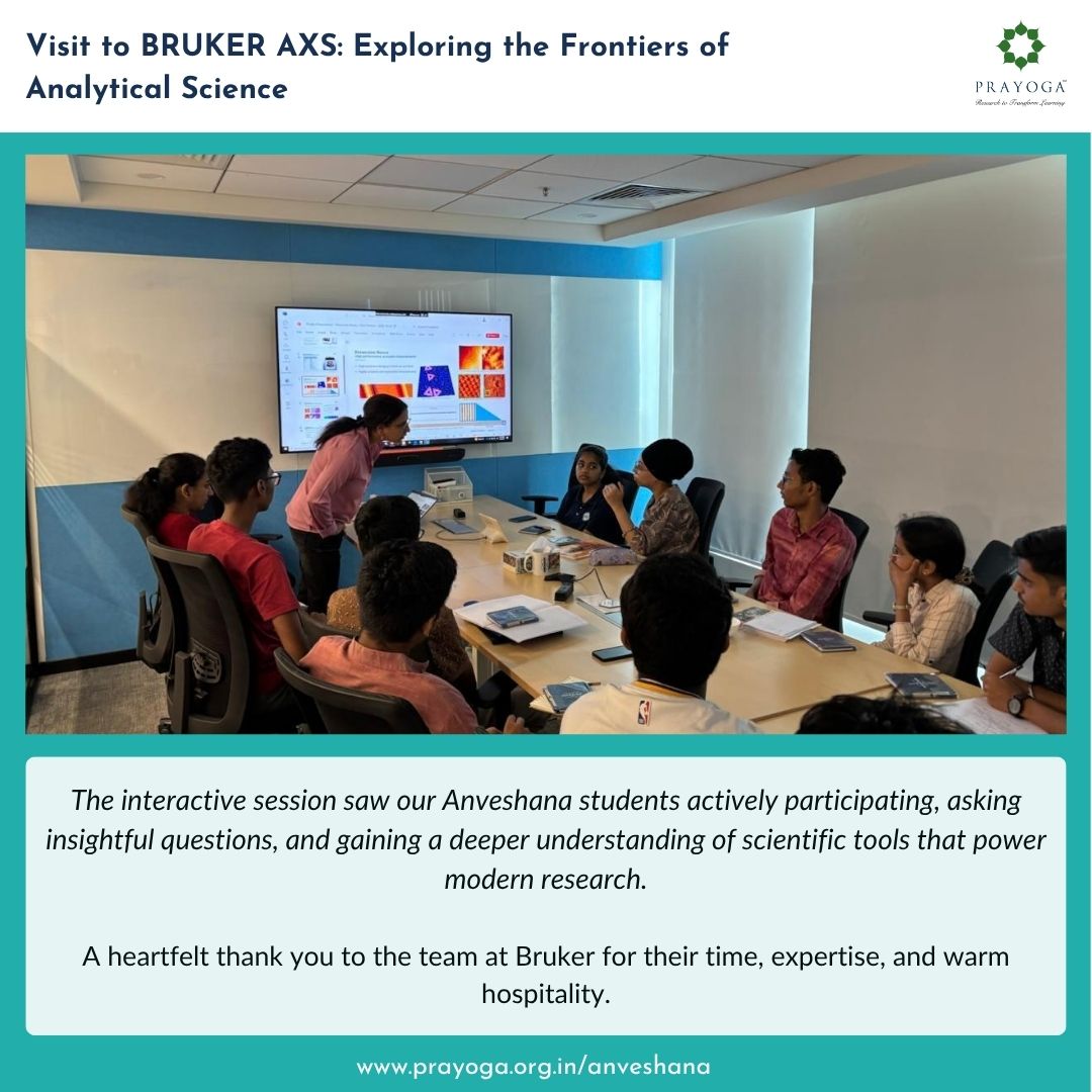 Our #Anveshana students had a rare opportunity to engage with #LeadingScientists at #Bruker as they explored cutting-edge scientific #Instruments and their real-world applications.