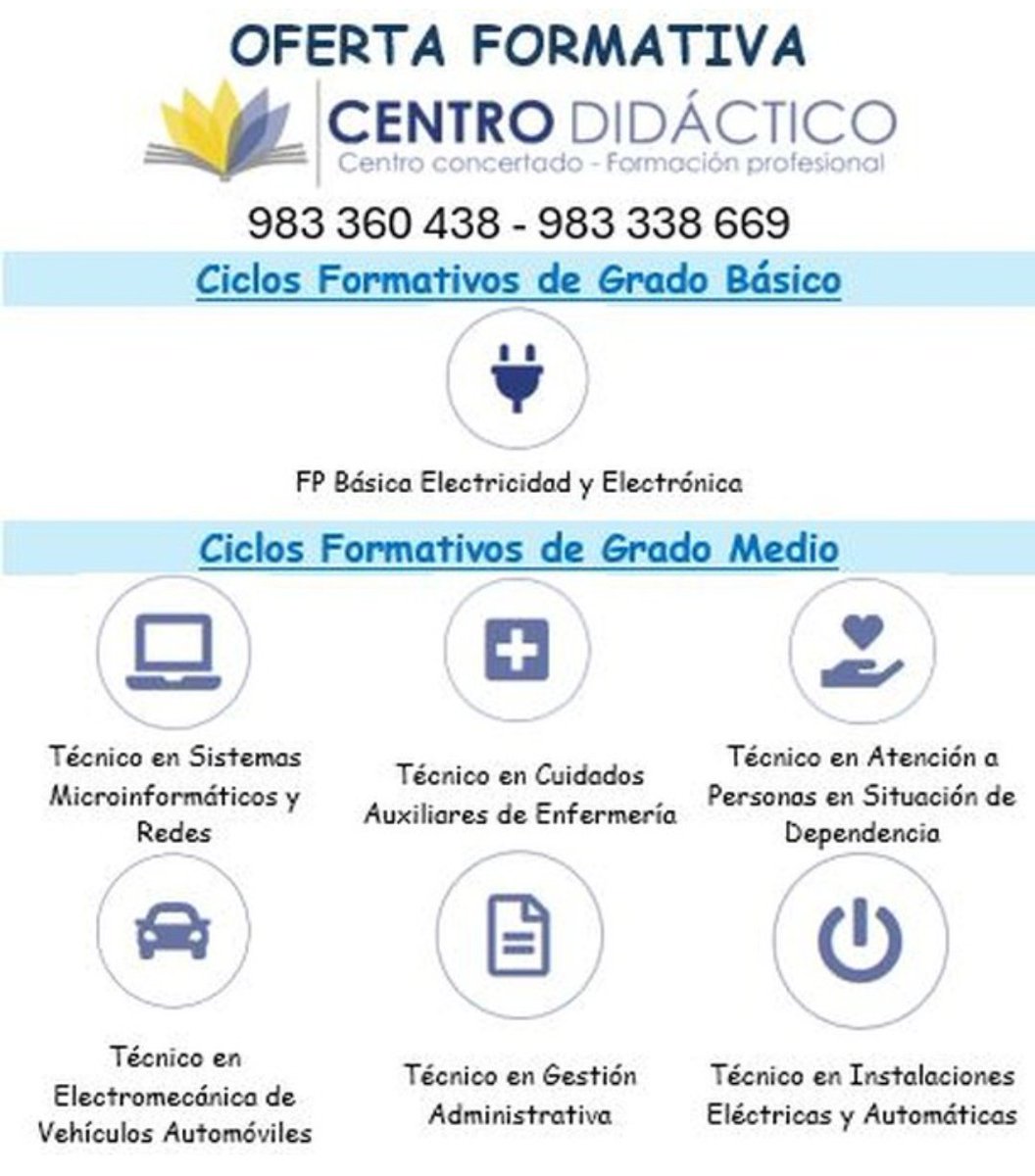 Quieres estudiar #fp ? 😊
Tenemos las #familiasprofesionales mas demandadas.👌
Plazo de solicitudes abierto para el #curso #2526 👇 educa.jcyl.es/fp/es/admision…