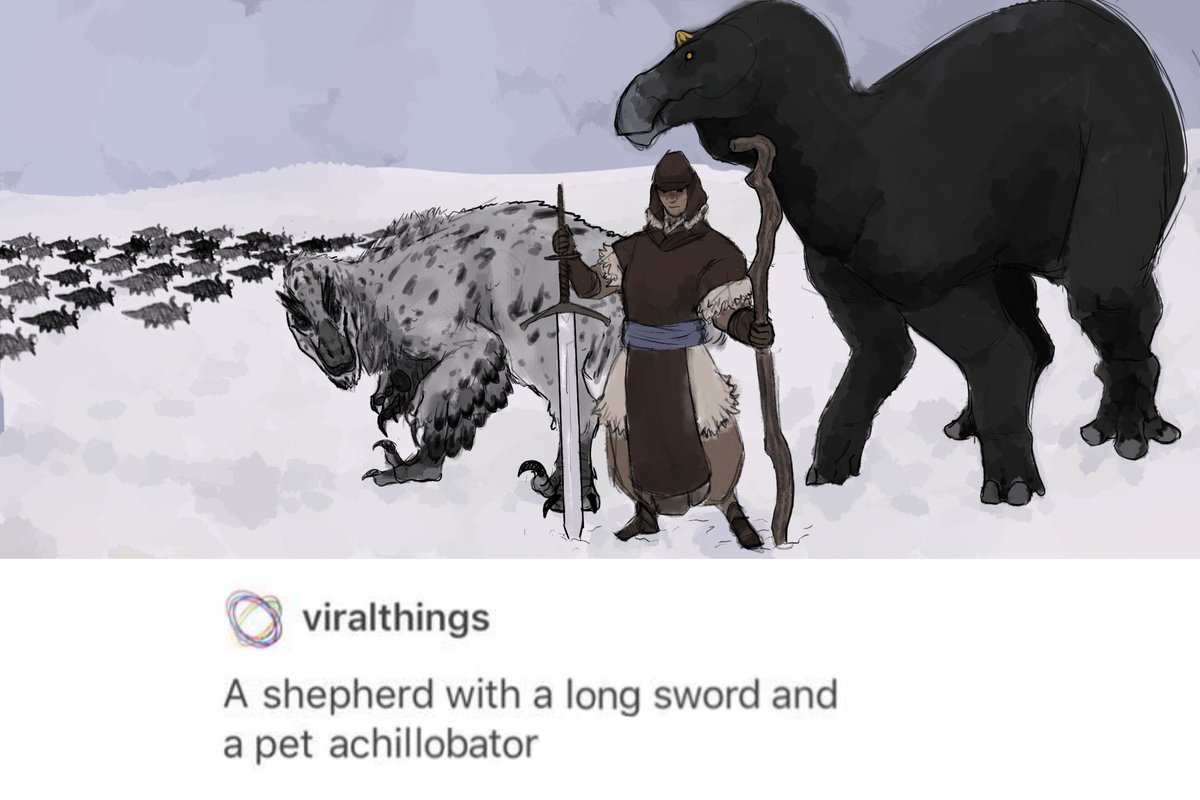 synderth's tweet image. The pet Achillobator #paleoart