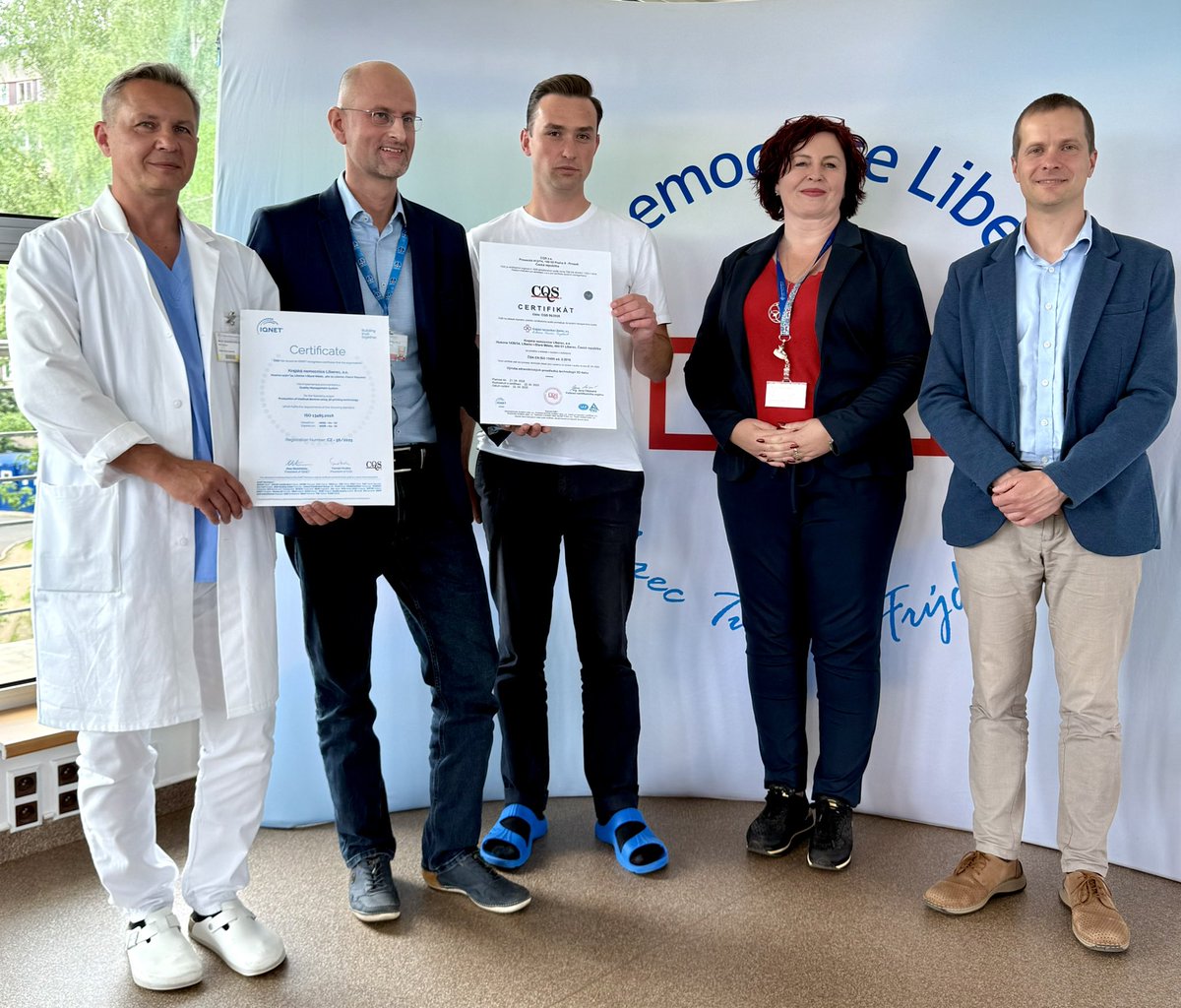 NemLiberec's tweet image. 🥇KNL, a.s. získala jako 1. v České republice a 23. v Evropě certifikát, který ji opravňuje k 3D tisku zdravotnických prostředků.
#3Dtisk #nemocniceliberec