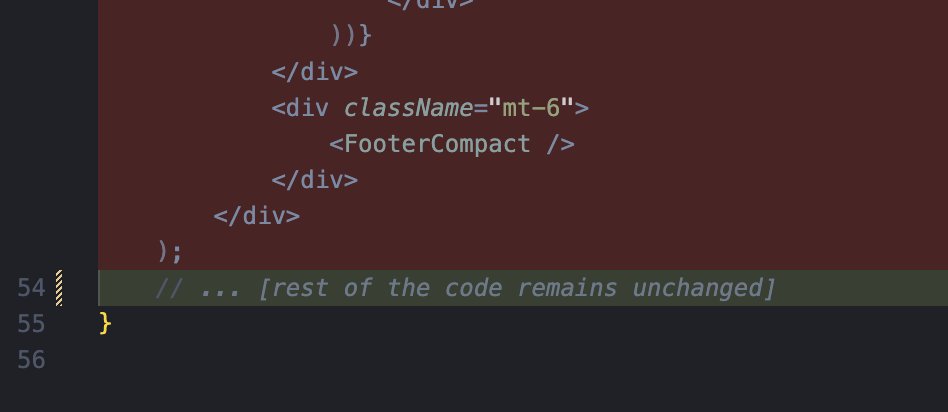 theo_the_dev's tweet image. Cursor continues getting shittier and shittier.
Now it just removes 50% of code, adds some random unused code and instead of removed code adds '// rest of the code not changed' lol.
Something goes completely wrong.