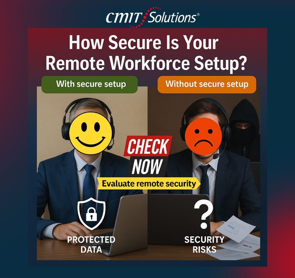 CMITboston's tweet image. Remote work adds risk if left unchecked. Evaluate your current setup with our IT Self-Assessment today. Visit cmitsolutions.com/boston-ma-1020… or call (617) 657-1075. #RemoteWorkAudit #WorkFromHomeSecurity #HybridSecurityEvaluation #EndpointProtectionCheck #RemoteTeamCompliance