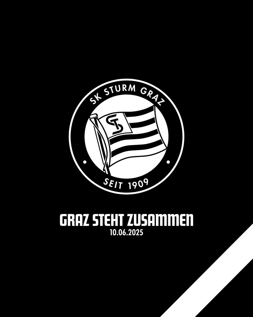 Die schrecklichen Ereignisse in der Dreierschützengasse sorgen für Entsetzen. Wir wünschen allen Angehörigen und Betroffenen viel Kraft und sind mit unseren Gedanken bei den Opfern - Graz steht zusammen. 🖤🕯️ #sturmgraz