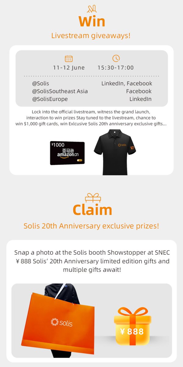 Solis (@solis_inverters) on Twitter photo โจ ๐๐จ๐ฎ๐ซ ๐๐จ๐ฅ๐ข๐ฌ ๐๐๐๐ ๐๐ฑ๐ก๐ข๐๐ข๐ญ๐ข๐จ๐ง ๐๐ฎ๐ข๐๐ ๐ข๐ฌ ๐๐๐ซ๐! Don't Miss These On-Site Highlights!
Join Solis at ๐๐๐ฅ๐ฅ ๐.๐, SNEC 2025 on June 11!
๐ฅ Witness the debut of the Solis C&I Energy Storage Inverter with 4-in-1 functionality.
๐ข Tune into our โจ ๐๐จ๐ฎ๐ซ ๐๐จ๐ฅ๐ข๐ฌ ๐๐๐๐ ๐๐ฑ๐ก๐ข๐๐ข๐ญ๐ข๐จ๐ง ๐๐ฎ๐ข๐๐ ๐ข๐ฌ ๐๐๐ซ๐! Don't Miss These On-Site Highlights!
Join Solis at ๐๐๐ฅ๐ฅ ๐.๐, SNEC 2025 on June 11!
๐ฅ Witness the debut of the Solis C&I Energy Storage Inverter with 4-in-1 functionality.
๐ข Tune into our