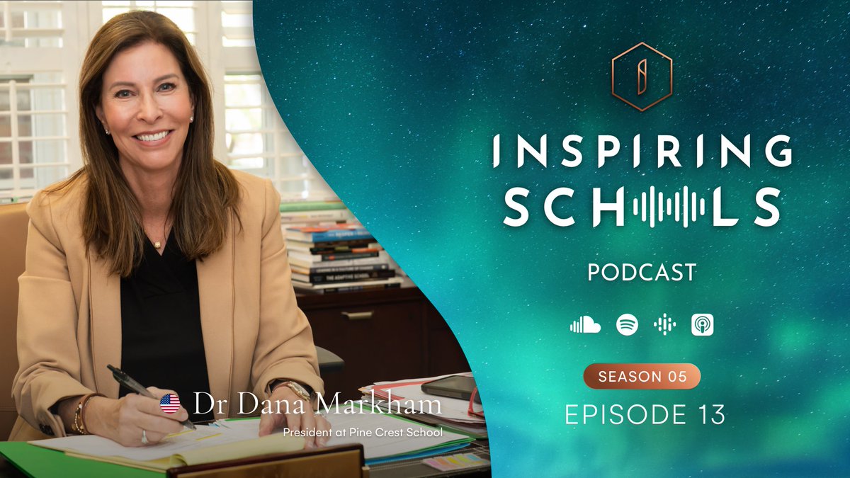 SimonNoakes's tweet image. I am delighted to announce our guest for S5E13 of our #InspiringSchoolsPodcast ~ Dr Dana Markham, President at @PineCrestSch. 
Tune in tomorrow afternoon across Spotify, iTunes, Google &amp;amp; Soundcloud.✨

@NAISnetwork @EnrollmentORG