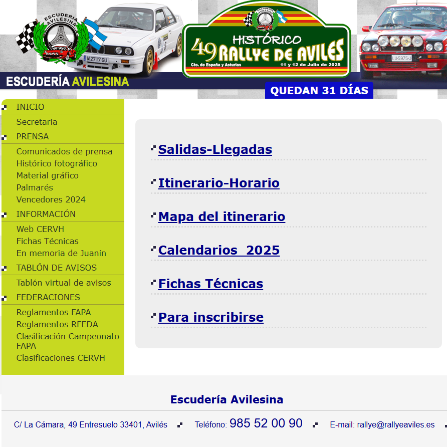 Falta un mes para el #rallyeaviles, cuarta prueba del #CERVH 2025.
Toda la información y enlaces para inscribirse en su página web👉 rallyeaviles.es