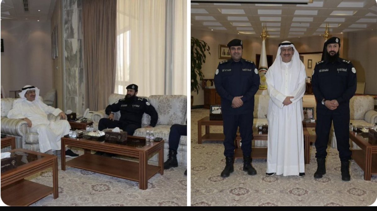 المحمل الإخباريه 🇰🇼 (@news_almahmel) on Twitter photo محافظ الجهراء السيد حمد الحبشي يستقبل في ديوان عام المحافظةمدير عام مديرية أمن #محافظة_الجهراء العميد زياد الخطيب يرافقه مساعد مدير الأمن العميد عيد بدر المطيري مشيدًا بالدورالمهم الذي يؤديه رجال الأمن في حفظ الأمن والاستقرار داخل المحافظة وعلى مستوى البلاد بشكل عام
<a href="/jahragov_/">محافظة الجهراء</a> محافظ الجهراء السيد حمد الحبشي يستقبل في ديوان عام المحافظةمدير عام مديرية أمن #محافظة_الجهراء العميد زياد الخطيب يرافقه مساعد مدير الأمن العميد عيد بدر المطيري مشيدًا بالدورالمهم الذي يؤديه رجال الأمن في حفظ الأمن والاستقرار داخل المحافظة وعلى مستوى البلاد بشكل عام
<a href="/jahragov_/">محافظة الجهراء</a>