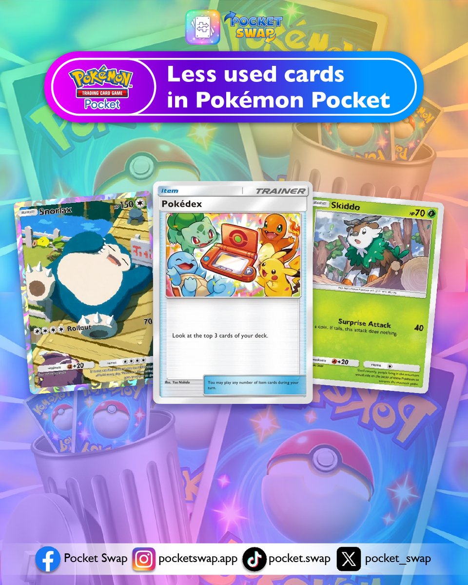 pocket_swap's tweet photo. Click on the link to discover all the 8 less used cards! https://t.co/1nQQA88B3m

#Pokemon #PokemonTCGPocket https://t.co/TFQRjG5ovI