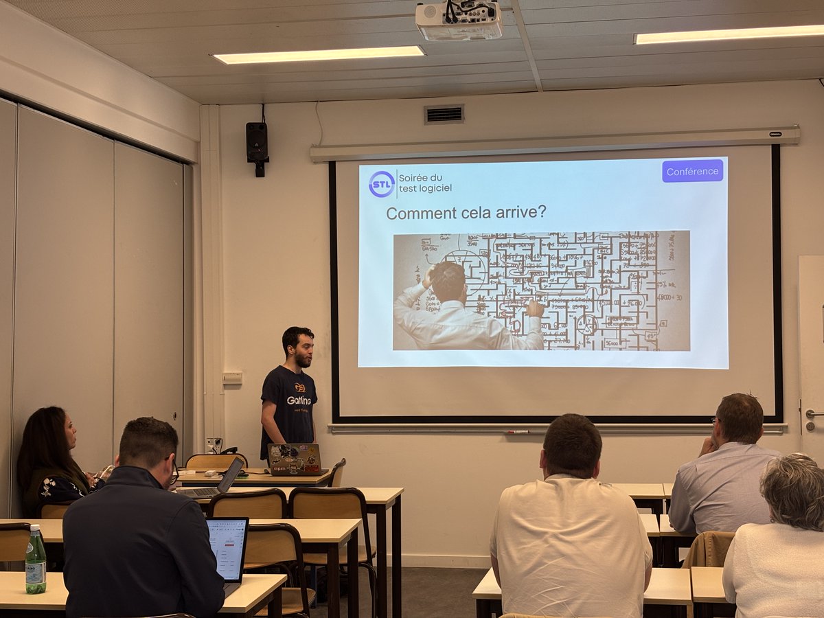 Gatling (@gatlingtool) on Twitter photo 🔥 La semaine dernière, Samir était à la  Soirée du Test Logiciel à Lille! 
Sujet : 3 façons de faire planter votre site e-commerce
👉 Pourquoi il faut tester avant que ça casse
👉 Démo avec Gatling
👉 Conseils pour optimiser vos apps
Merci pour l’accueil et les super photos 🔥 La semaine dernière, Samir était à la  Soirée du Test Logiciel à Lille! 
Sujet : 3 façons de faire planter votre site e-commerce
👉 Pourquoi il faut tester avant que ça casse
👉 Démo avec Gatling
👉 Conseils pour optimiser vos apps
Merci pour l’accueil et les super photos