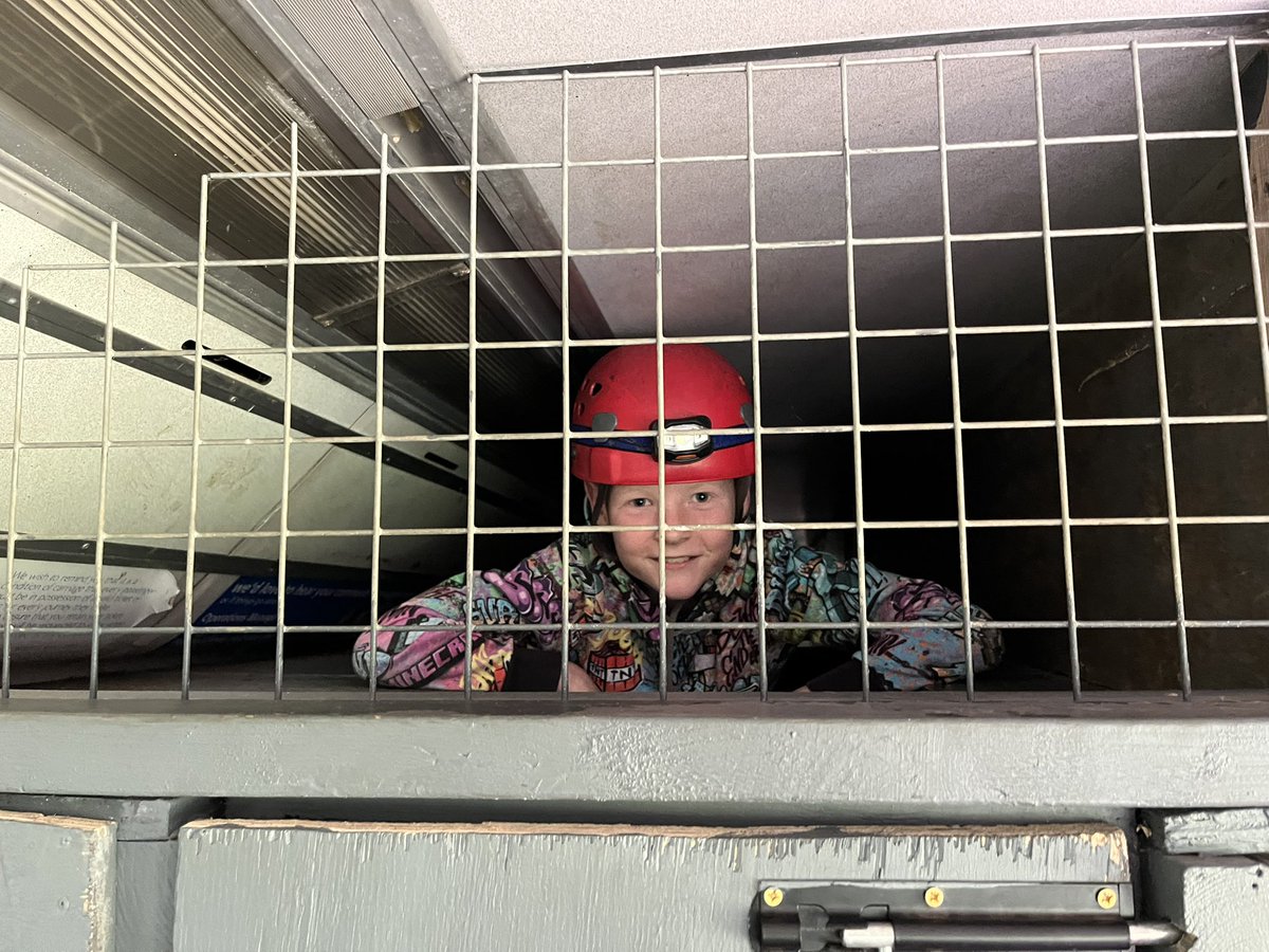 Having all the fun in The Cave Bus! Group 4 braved the dark, tight spaces.