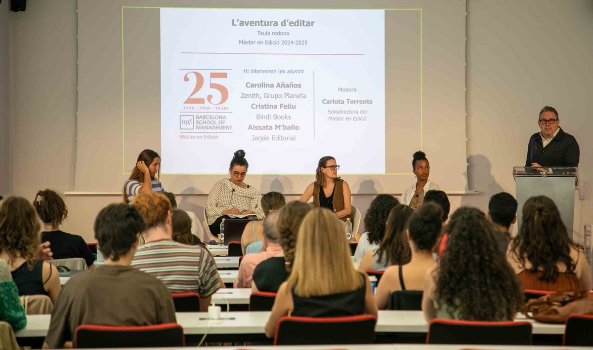 Màster en Edició-UPF (@master_edicion) on Twitter photo Últim dia de classes al Màster en Edició! Dimecres passat vam celebrar la Taula rodona amb exalumnes que ens van compartir la seva experiència i trajectòria!📚
<a href="/bindi_books/">BindiBooks</a> <a href="/jande_editorial/">JAŊDE Editorial</a> <a href="/Planetadelibros/">PlanetadeLibros</a> <a href="/Miratge/">Lota Torrents 🎗</a> Últim dia de classes al Màster en Edició! Dimecres passat vam celebrar la Taula rodona amb exalumnes que ens van compartir la seva experiència i trajectòria!📚
<a href="/bindi_books/">BindiBooks</a> <a href="/jande_editorial/">JAŊDE Editorial</a> <a href="/Planetadelibros/">PlanetadeLibros</a> <a href="/Miratge/">Lota Torrents 🎗</a>