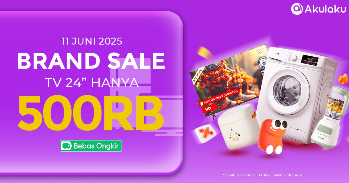 akulakuID's tweet image. Jangan sampe nyesel kalo gak serbu promonya❗❗

Tap link ini bit.ly/SelSel3 buruan beli TV 24 INCH sekarang juga cuman 500RB AN📺

#AkulakuIndonesia #HidupLebihBaik #BrandSale #PromoElektronik #PromoTV