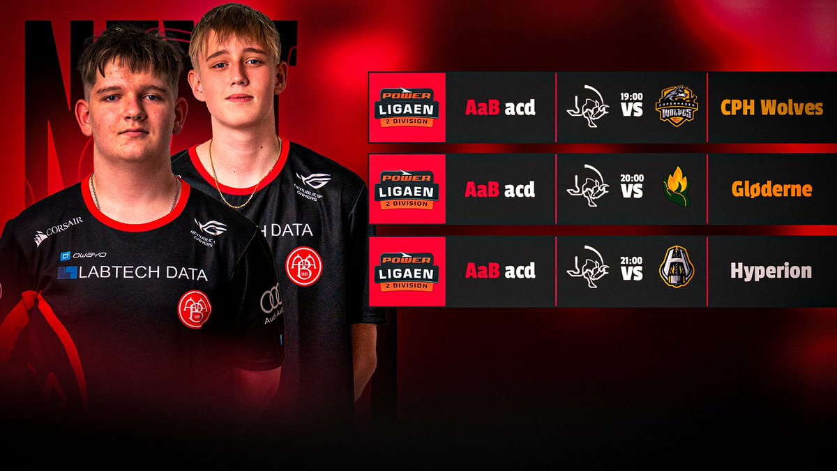 Academy Special i dag!
3 kampe i træk – de sidste i AaB-trøjen for 4 af vores spillere ❤️
Kom ind, sig farvel og hep med – vi spiller også om titlen i 2. div! 🏆

📺 Stream starter 18.45 på twitch.tv/aabesport

#ForzaDeRøde