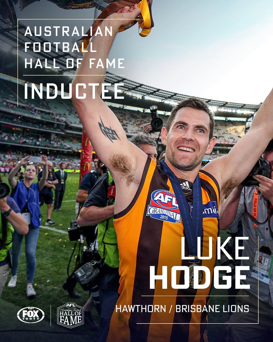 FOXFOOTY's tweet image. One of the greatest captains the game has seen, going from No.1 pick to leading a dynasty, and among the rare group of those with multiple Norm Smiths. Welcome, Luke Hodge.

MORE from the Hall of Fame ceremony &amp;gt;&amp;gt; bit.ly/45cnjir