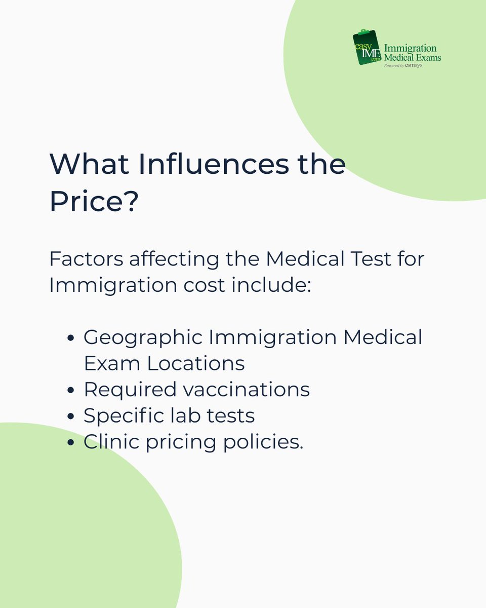 easyIME's tweet image. easyIME helps you compare transparent fees from various Immigration Physical Exam Clinics to make an informed choice.
#USCISMedicalExamCost #ImmigrationCost #GreenCardMedical #BudgetingTips #easyIME #ImmigrationExam #TransparentPricing