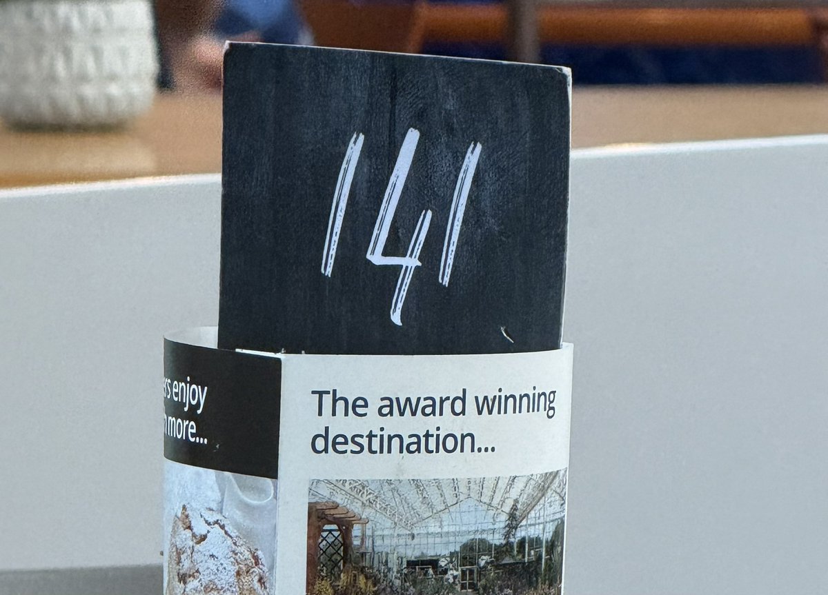 i go for a scone and we sit at the table NEXT to the 141 are we having a giggle right now