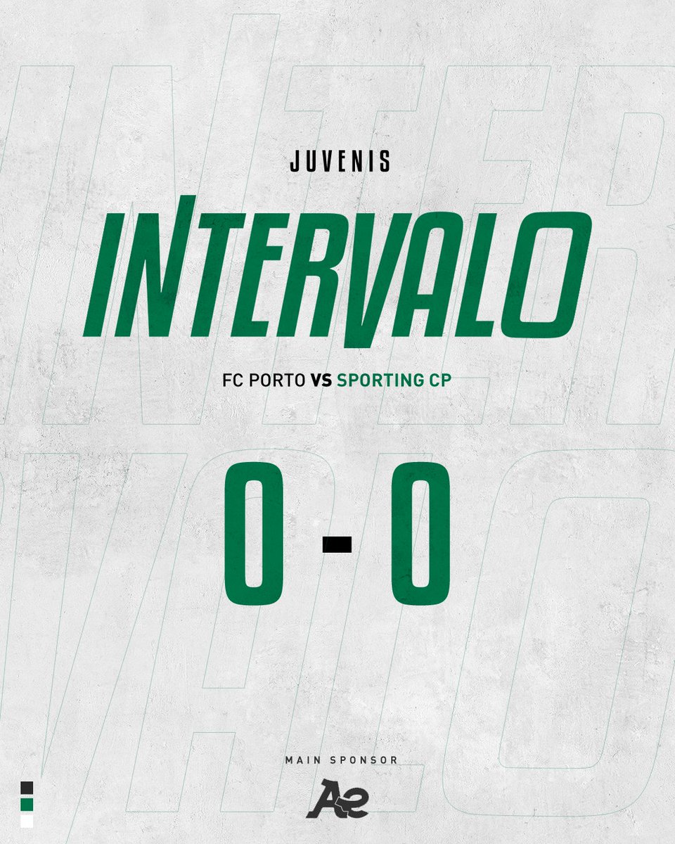 SportingCP's tweet image. #JuvenisSCP | ⏸ Tempo de intervalo.

🔵 0-0 🟢 // #FCPSCP