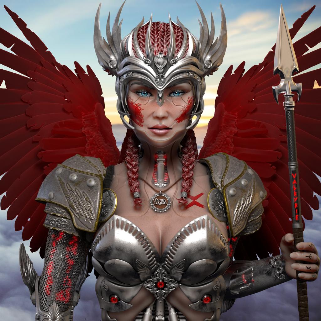 Arise, arise Synth Valkyries! 

Spears shall be shaken, shields shall be splintered!

A sword day! A Red day! Ere the sun rises!

Fly now! Fly for Glory! Fly for Victory! For the Legion!