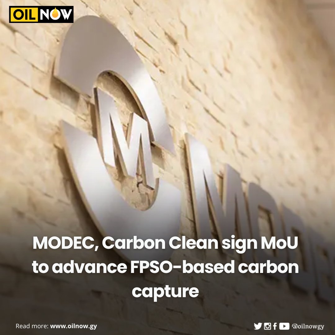 oilnowgy's tweet image. MODEC Inc. and Carbon Clean Solutions Ltd. have signed a memorandum of understanding to accelerate the development and potential deployment of onboard carbon capture systems for offshore production vessels.  READ MORE HERE: oilnow.gy/news/modec-car…
#CarbonCleanSolutions #MODEC