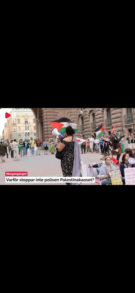 Ja varför? Vad är det som gör att det är fritt fram att bete sig hur som helst, var som helst, när som helst om man viftar med en Palestinaflagga? Finns det en särskild sida i Polisens lilla regelbok för detta patrask? Vill man inte få stopp på detta? Varför inte?