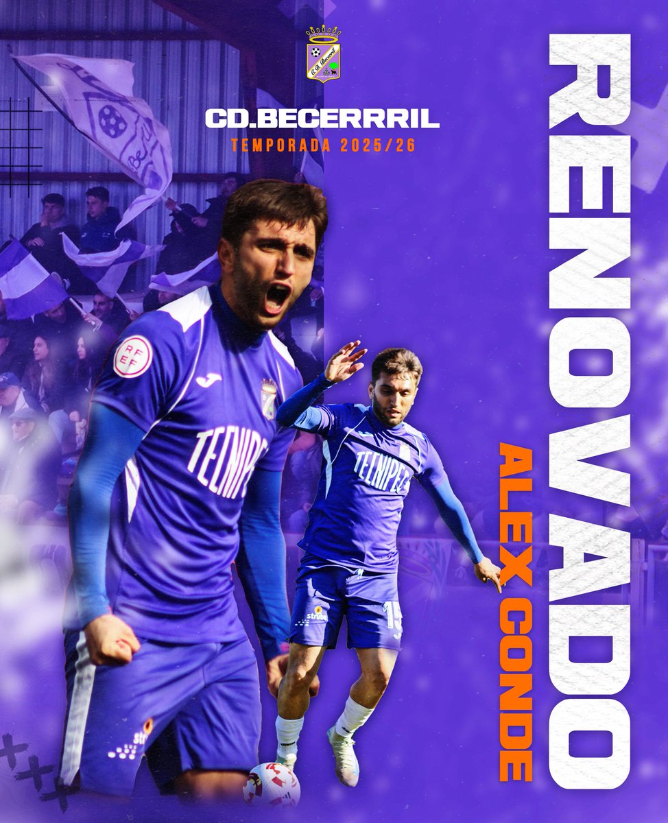⚽️ Temporada 2025/26

🔄 RENOVACIÓN | Alex Conde continúa en el CD.Becerril una temporada más

¡Muchas gracias por seguir confiando en nosotros! 💜

#VamosBece