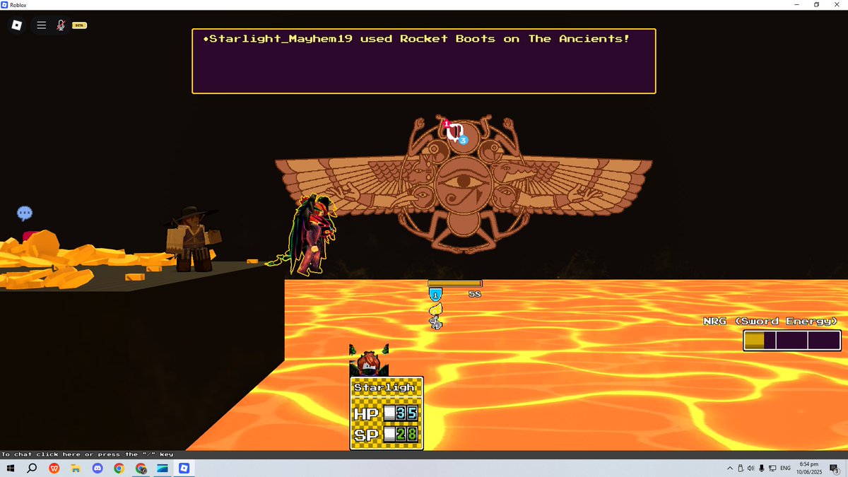 StarHopeLight19's tweet photo. Epik Logic on Block Tales you can walk on air when fighting the ancient god by using rocket boost it's like our avatar doesn't care about gravity on Block Tales ;-; #BlockTales https://t.co/2kNYMaGDHq