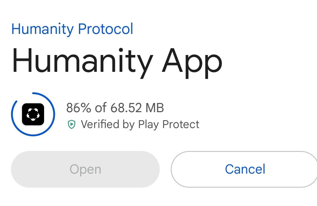Crypto_xyz01's tweet image. :-Quick Update on @Humanityprot 
:-Download Android App from
 :-Google Play Store to complete verification now. iOS coming soon&quot;.
-Visit play.google.com/store/apps/det…
-Download &amp;amp; install the app.
-Login with your email or wallet.
$H