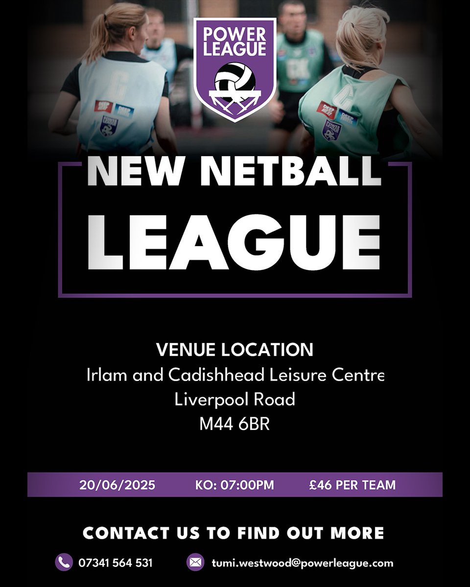 New Mixed Netball starting at Irlam and Cadishead!!