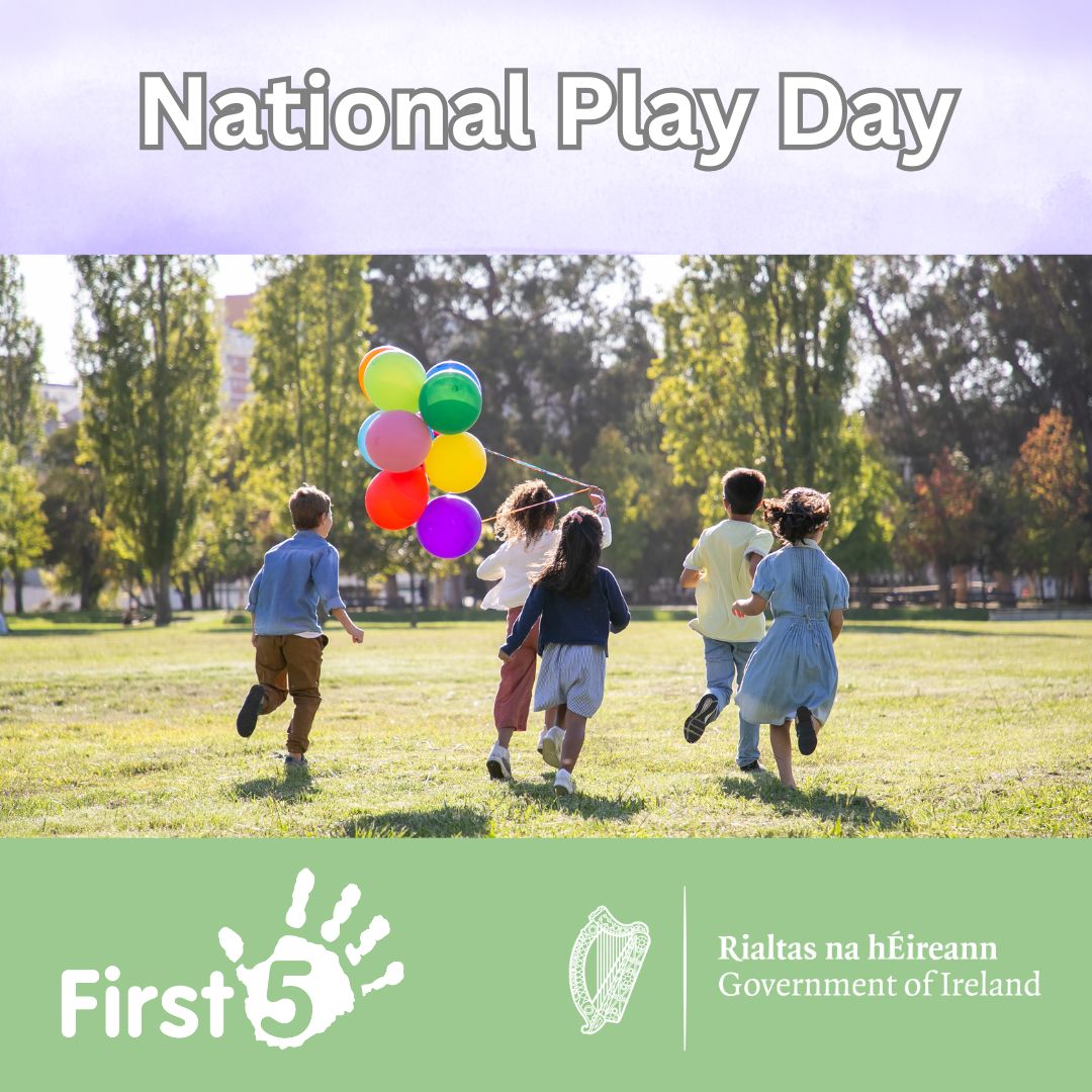 This year's National Play Day theme is ‘The Power of Play’. Local Authorities will be hosting between the 5th and 13th of July. Go along and have some fun!   #letsplayireland #nationalplayday #powerofplay #first5