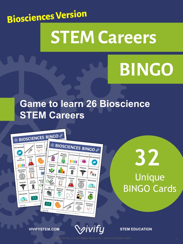 Do you know what a chemical engineer does? What about a biomedical engineer? This twist on the classic BINGO will expose students to exciting bioscience and related STEM careers.
🎯 vivifystem.com/new-products/p…