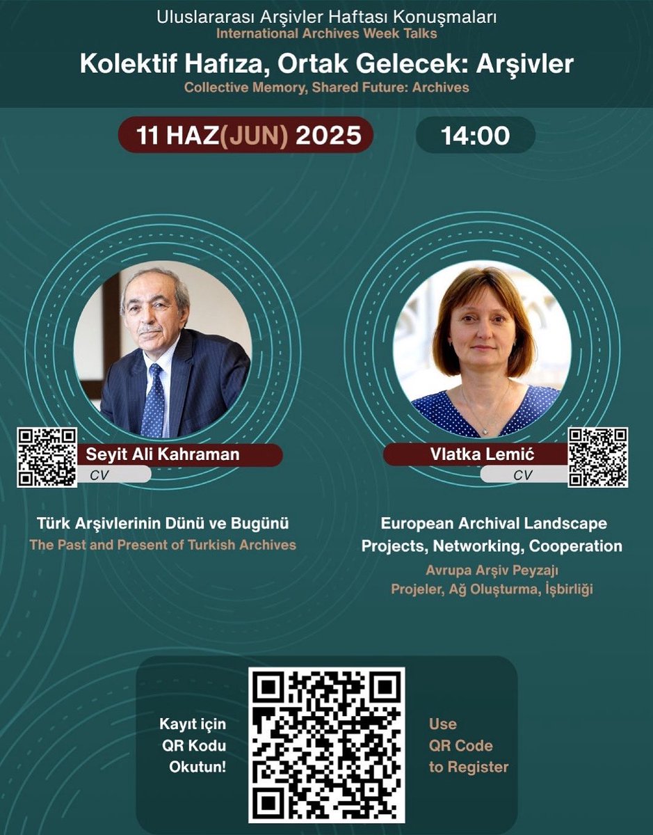 SunaKiracLib's tweet image. Uluslararası Arşivler Konseyi (ICA) tarafından belirlenen ve her yıl Haziran ayında kutlanan Uluslararası Arşivler Haftası, arşivlerin toplumsal hafızadaki rolüne dikkat çekmeyi ve bu alandaki farkındalığı artırmayı amaçlamaktadır.
Koç Üniversitesi Suna Kıraç Kütüphanesi…