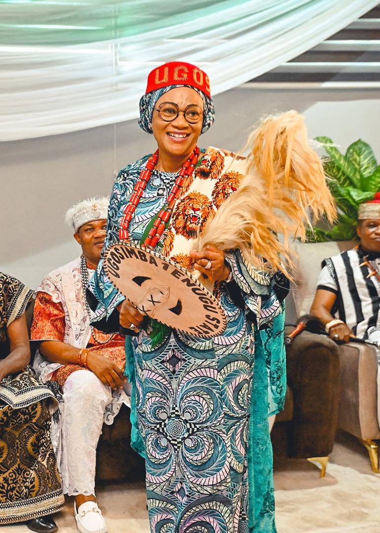 BREAKING: First Lady of the Federal Republic of Nigeria, Senator Oluremi Tinubu, receives a new chieftaincy title of Ugosimba 1 of Enugu ❤️🇳🇬🥰🔥